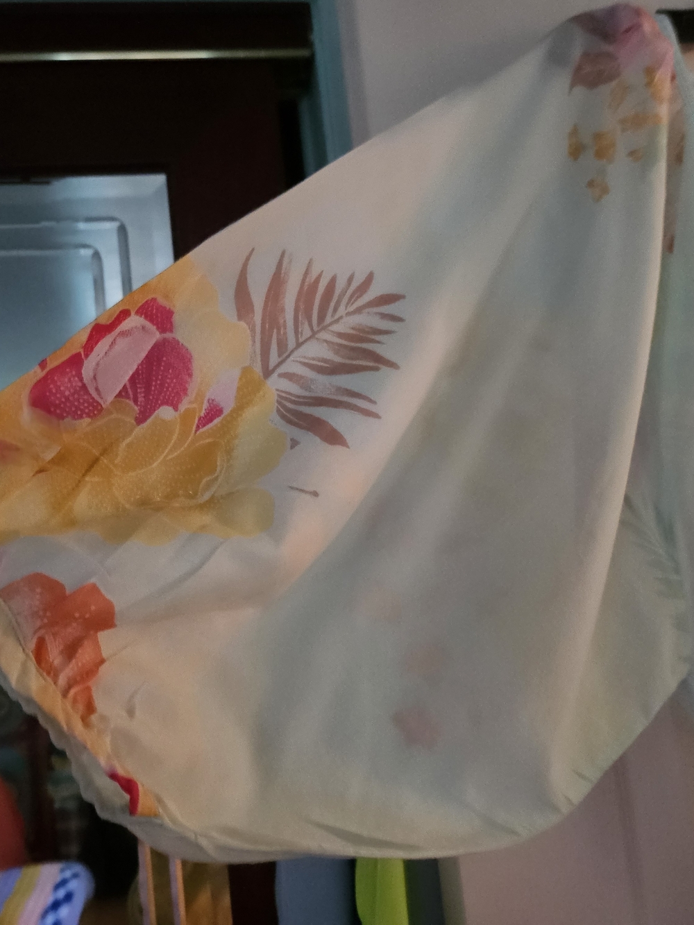 FARM Rio Pastel Floral Peasant Blouse in Light Aqua - Picture 3 of 5